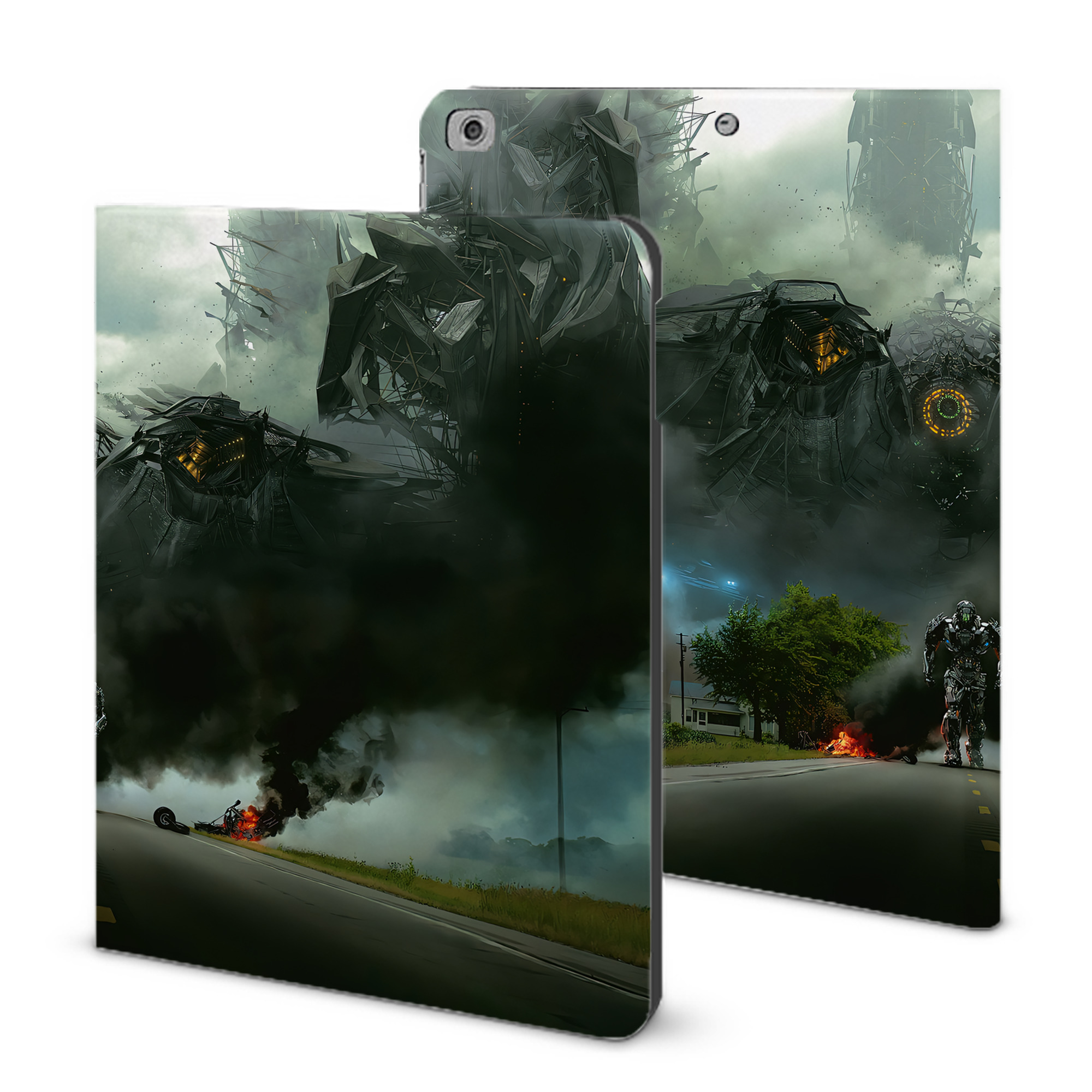 （画像用） Transformers トランスフォーマー IPad ケース ブック型 PUレザー TPU 耐衝撃 軽量 薄型 ペン収納なし 全面保護 IPad 各モデル対応